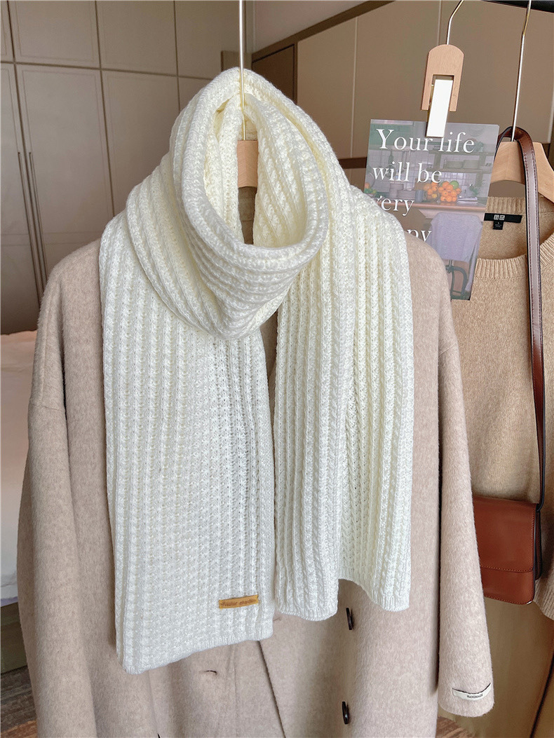 Extended Windproof Solid Colour Scarf For Women Elegant Scarf_voghion.com