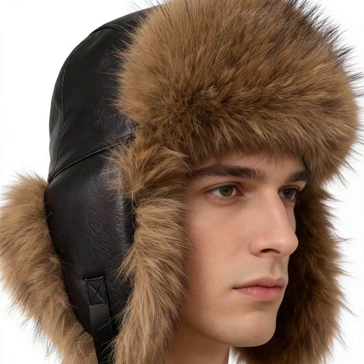 Имитация лиса волосы Лейфенг Шляпа Мужская утолщенная северо -восточная меховая собака Шляпа Молодая пожилая зима холодная защита тепло