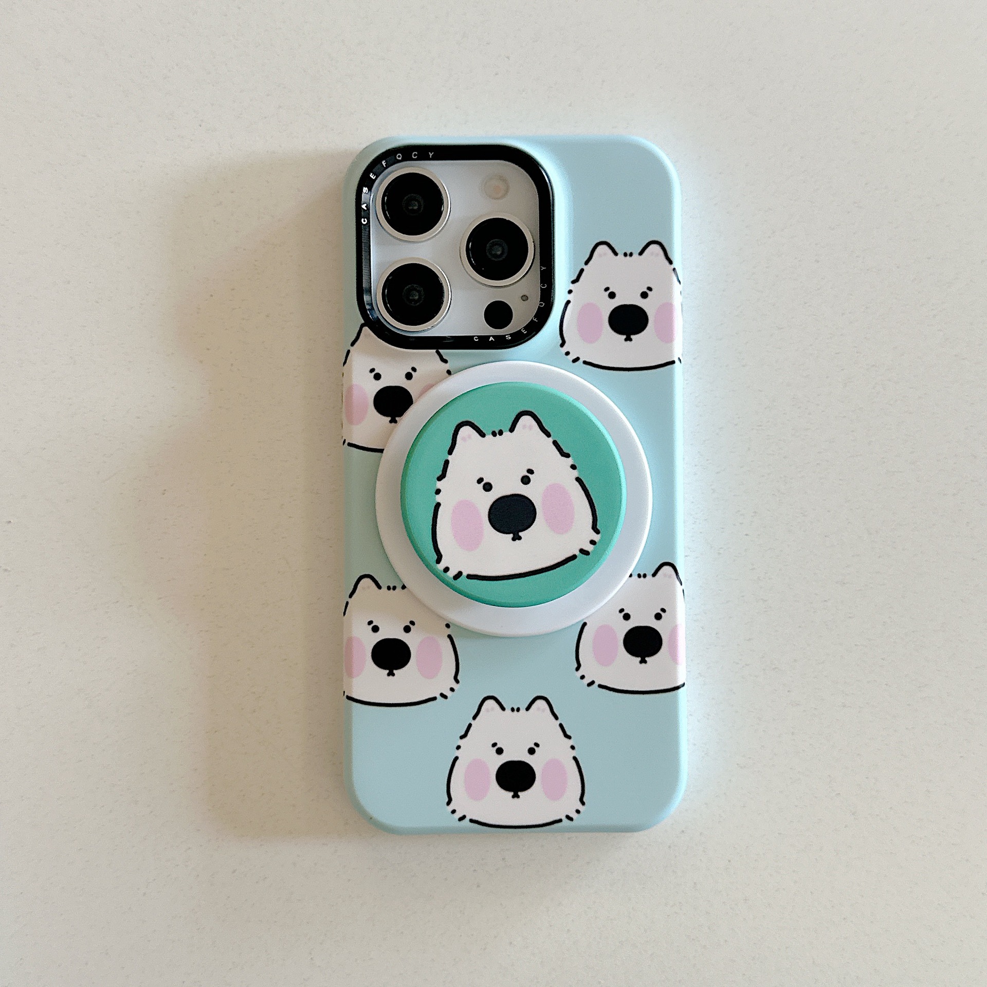 Fun lindo cachorro verde menta para Apple 16ProMax funda para teléfono móvil 15Pro dibujos animados 14/13 nuevo 15PM