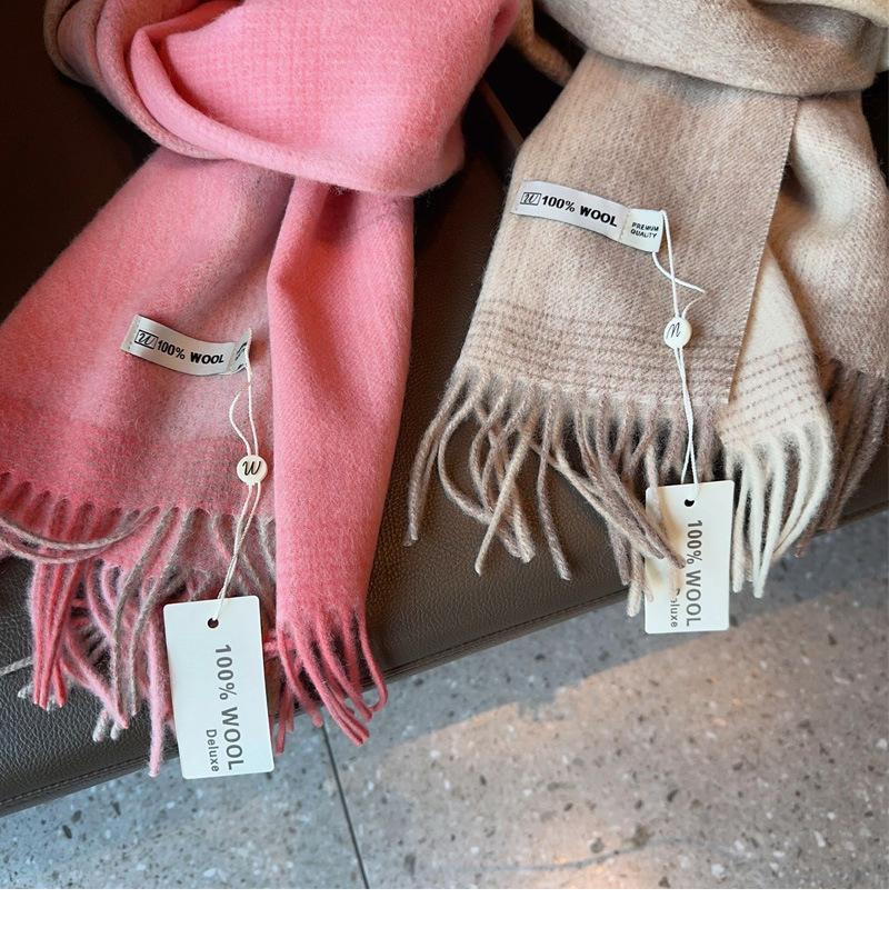 Wool100 % High-End-Schal aus reiner Wolle, doppelter Verwendungszweck, langer Schal, Damen-Herbst- und Winter-Reise, warmer Halsschutz, Halstuch_voghion.com