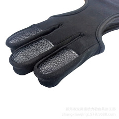 Bow and arrow finger protectors, traditional American hunting bow recurved cowhide three-finger finger protectors, competition archery gloves, bow and arrow accessories