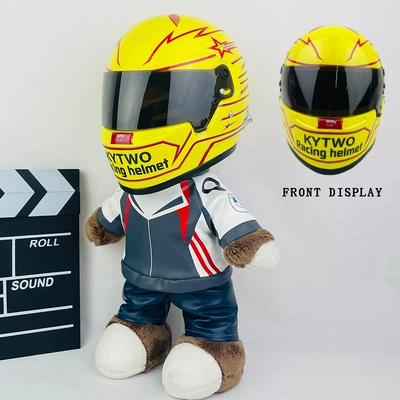 Decoration Gift Cycling Tail Box Motosiklet dəbilqələri - 28cm-flower-skin-f1-yellow-new-helmet-type-anti-collision-layer