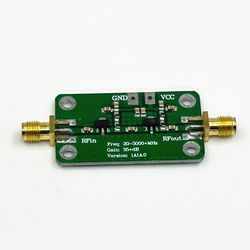 射频 宽带 低噪放 放大器 增益 35dB LNA 20-3000MHz DC3.3V-6V