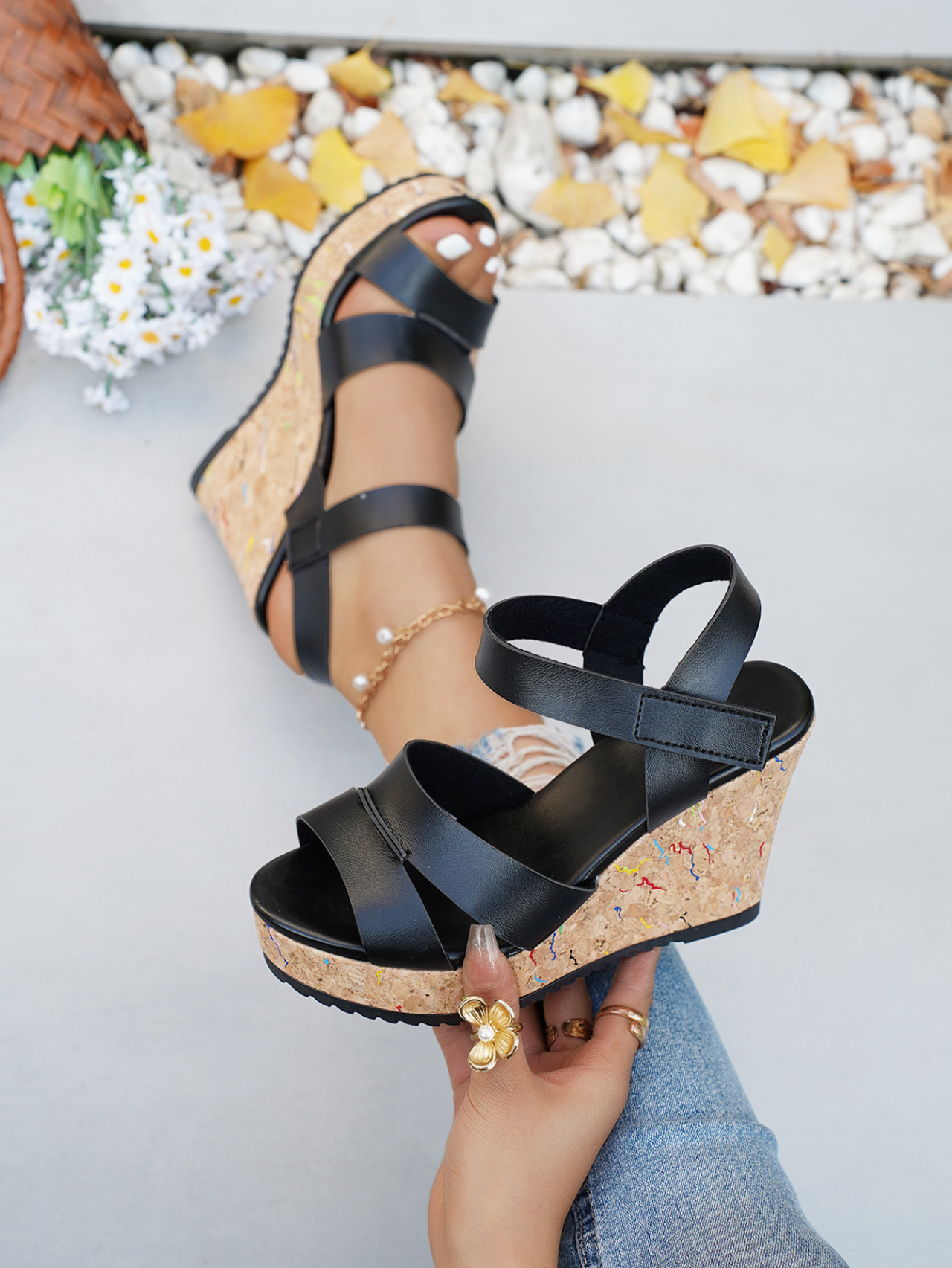 Plus Size Wedge Sandals For Women Summer Roman Style Platform_voghion.com