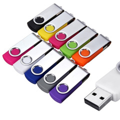 Direct Sales USB Flash Drive Manufacturer Metal Rotating USB Flash Drive 8GB 16GB 32GB Customizable LOGO Bidding Gift Flash Drive
