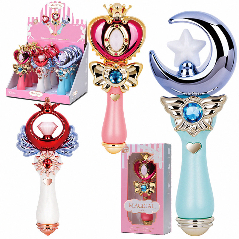 Cross-border new product: girl's sound and light music magic wand, queen's scepter, children's girl's gift toy, direct sales from manufacturer Cross-border new product: girl's sound and light music magic wand, queen's scepter, children's girl's gift toy, direct sales from manufacturer
