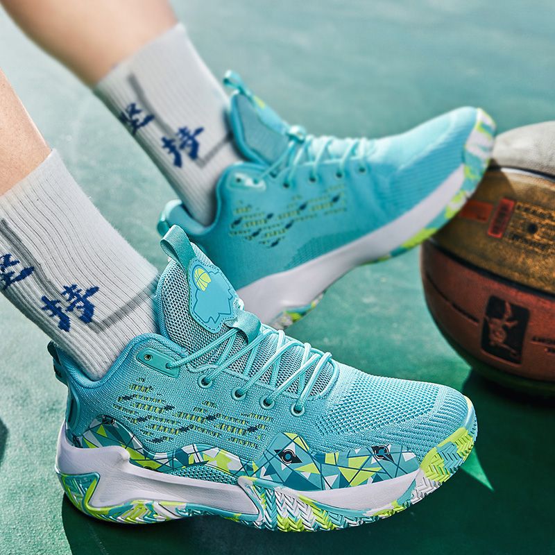 2025 nuevos zapatos de cuatro estaciones para hombre, zapatos de baloncesto, zapatos deportivos para hombre, zapatos azules de alta elasticidad transpirables para hombre al por mayor