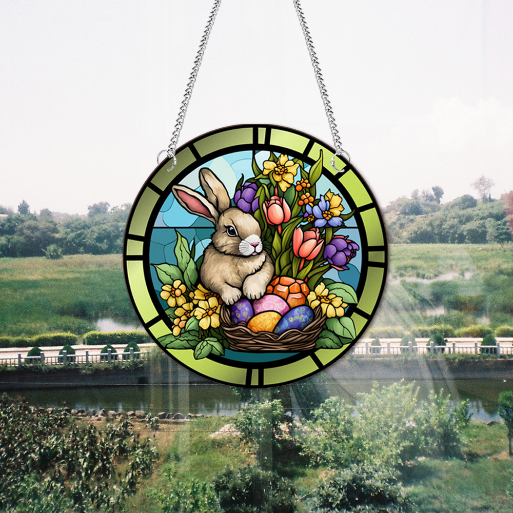 95g Weight pendant Home Textiles & Decor Type Acrylic Material Easter Festival Rabbit Pattern Casual, Elegant, Classical Style Easter Casual Elegant Classical Rabbit Arylic Party Supplies Decorations 8