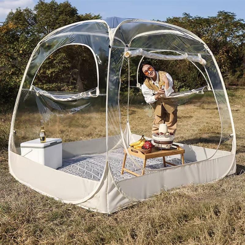 [두꺼운 PVC] 금 1.8*1.8*1.65 별이 빛나는 하늘 텐트 단일 문 이중 창