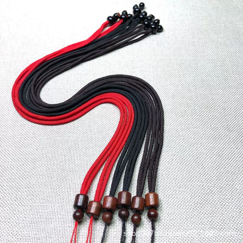 Регулируемый кулон, веревка, ожерелье, ведро из красного дерева, подвеска из бисера, ремешок, подвеска, веревка, нефритовый кулон из пчелиного воска, нефрит, веревка