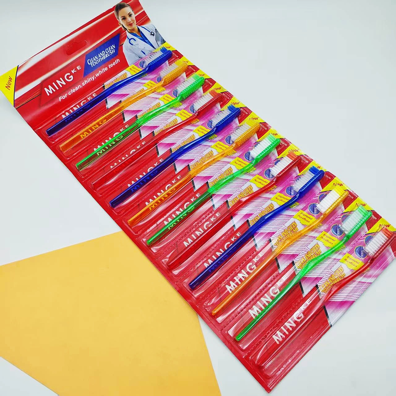 Cepillos de Dientes Manuales para Adultos, Set de 12, Limpieza