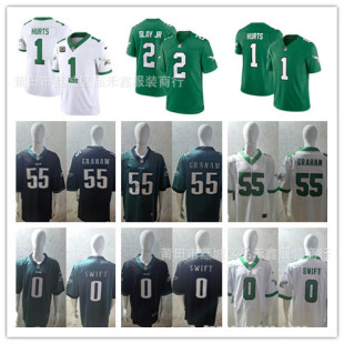 Nfl Eagles Eagles Men's Retro Green 0 #    Swift 55 #   2 # Rugby Jersey