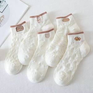 여성용 일본 만화 양말 [랜덤 3켤레]