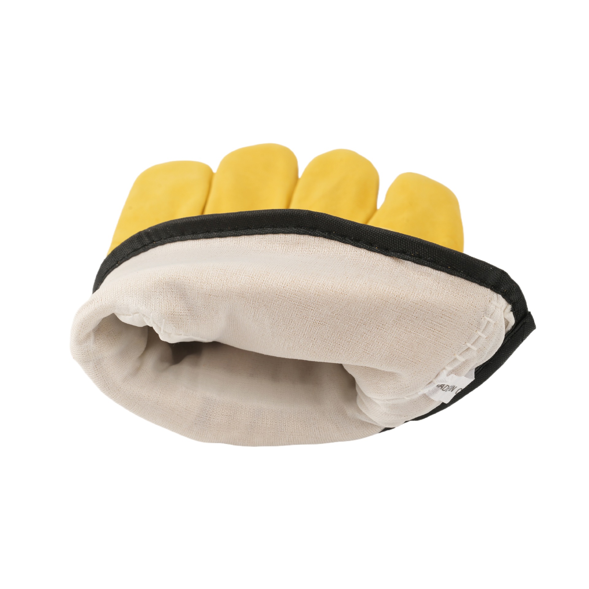 Guantes de soldadura gruesos y resistentes al desgaste guantes de soldadura de piel de oveja guantes cortos de aislamiento térmico de color natural guantes de soldadura por arco de galvanizado