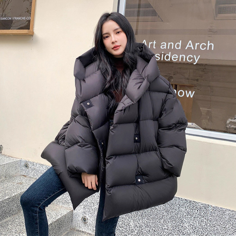 2025新款加厚面包服高端洋气短款白鸭绒泡芙羽绒服欧货冬装外套|undefined