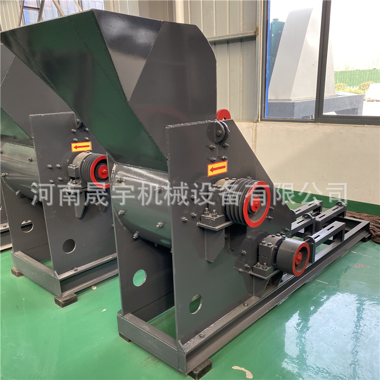 双击式湿料粉碎机 河石毛料无筛底破碎机 双击破碎机厂家直发