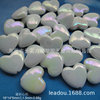 White beads heart shaped, accessory heart-shaped, 16mm
