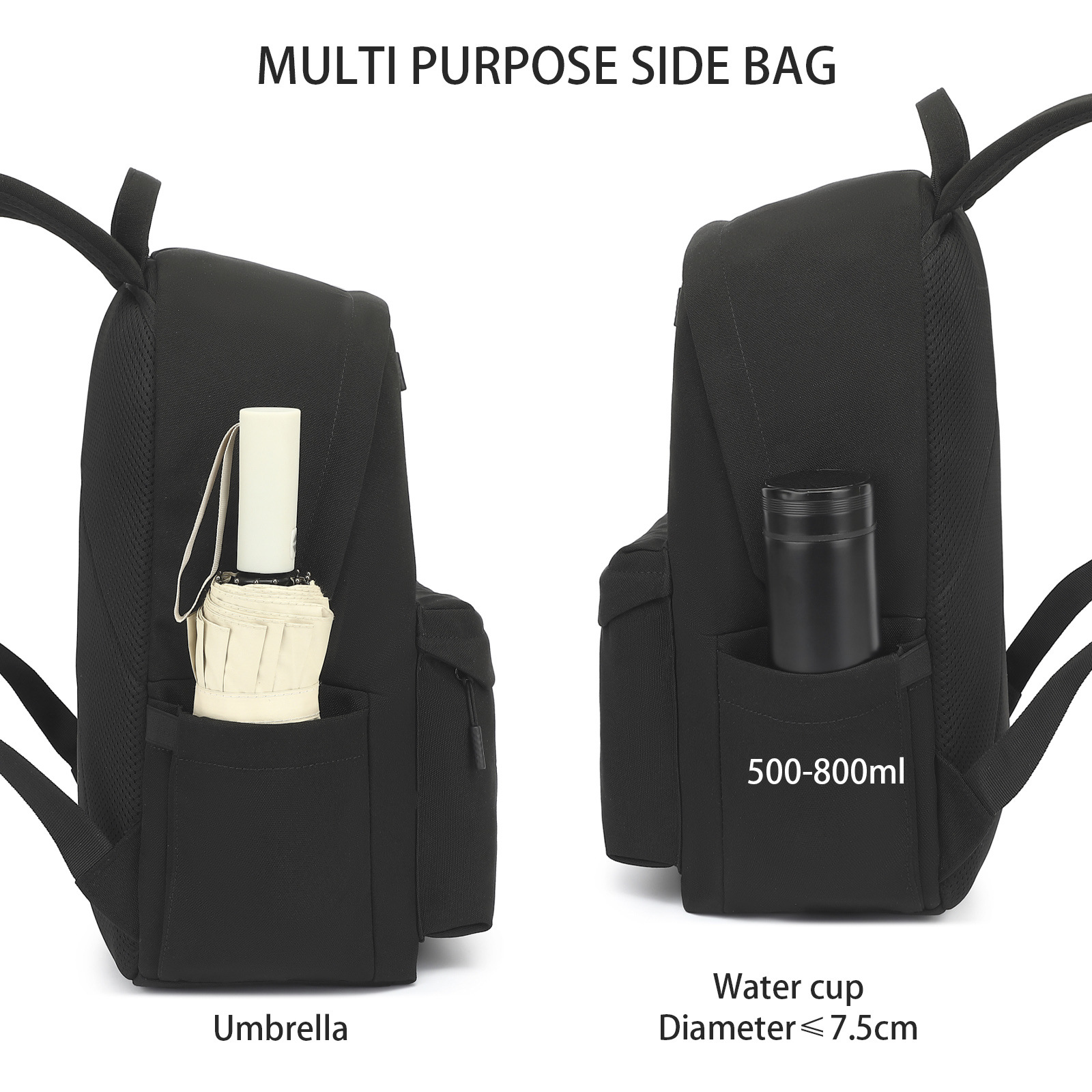 Sacoche de voyage pour ordinateur portable 14 pouces, sac à dos minimaliste pour étudiants_voghion.com