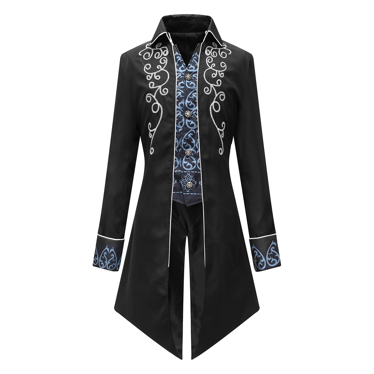 Amazon's New Medieval Men's Retro Mid-Length Tailcoat Court Coat Costume