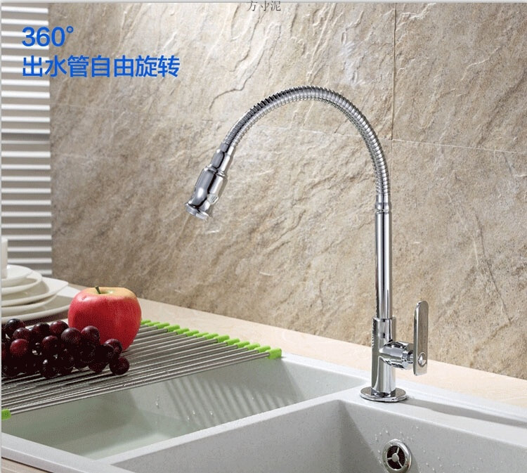 All-copper kitchen, stainless steel basin, water washing faucet, single-cold vegetable washing basin, balcony rotating sink faucet factory Application Scenario