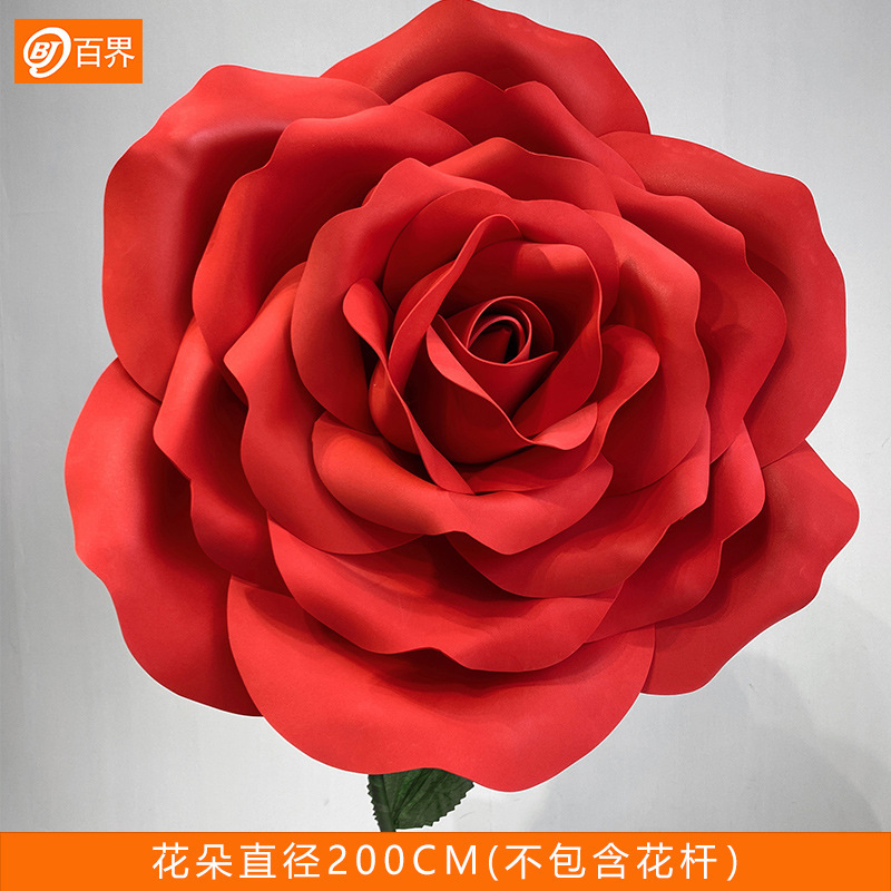 大型手作りバラの花EVA屋外巨大花ウェディング結婚式装飾品ショッピングモールウィンドウネット人気装飾|undefined