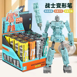 儿童二合一机器人变形笔益智玩具 可变换形态小学生创意文具批发