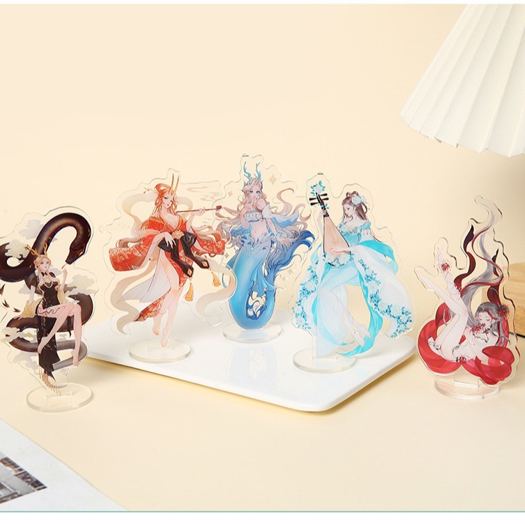 Animation Peripheral Stand Ornaments, Two-Dimensional Humanoid Transparent Double-Sided Acrylic Card Stand, Desktop Ornaments Customization
