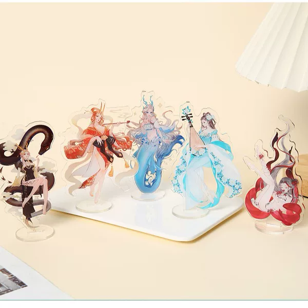 Animation Peripheral Stand Ornaments, Two-Dimensional Humanoid Transparent Double-Sided Acrylic Card Stand, Desktop Ornaments Customization
