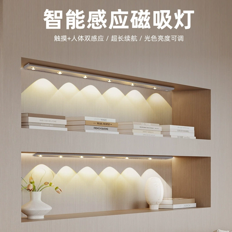 Кошачий глаз Датчик человеческого тела свет без проводки со шкафом гофрированный свет Магнитный всасывающий декоративный светильник Беспроводной холмовый свет Ночник