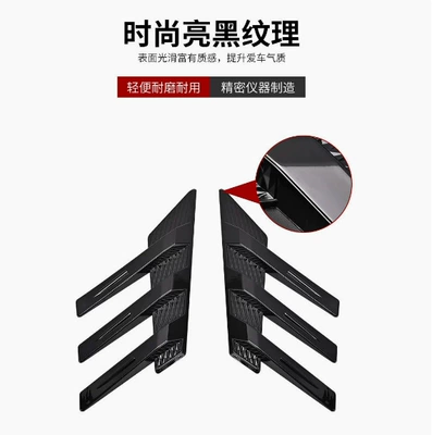 Universal Car Rear Window Side Spoiler Deflector Triangular Louver Decoration Side Wing Fender Vent Modification Car (Digər kuzov və aksesuarlar) - glossy-black-pair