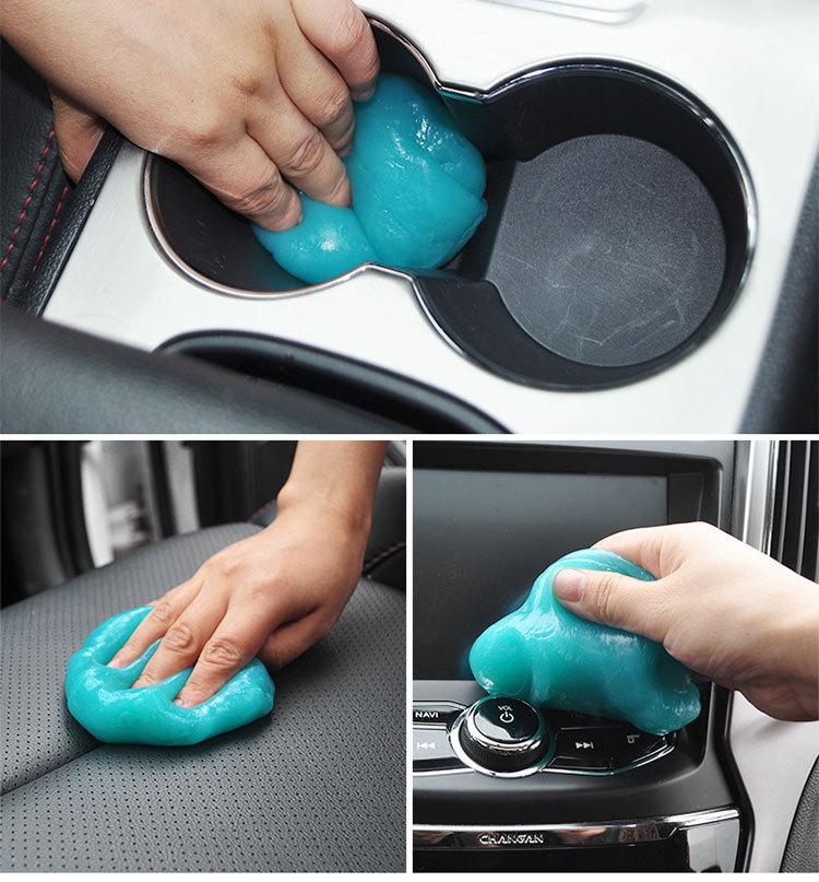 Multi-functional cleaning soft rubber car cleaning artifact car supplies black technology car dust mud cleaning dust
