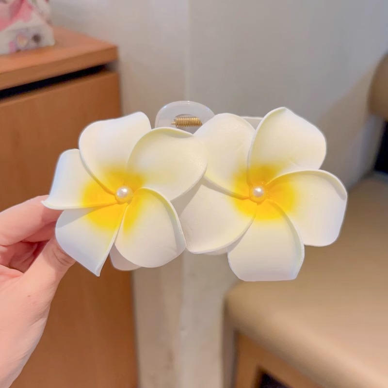 Huevo francés flores agarrar clips mujeres sensación de tiburón clips cabello pequeño clips cabello de flores de alta calidad clips cabello tocado