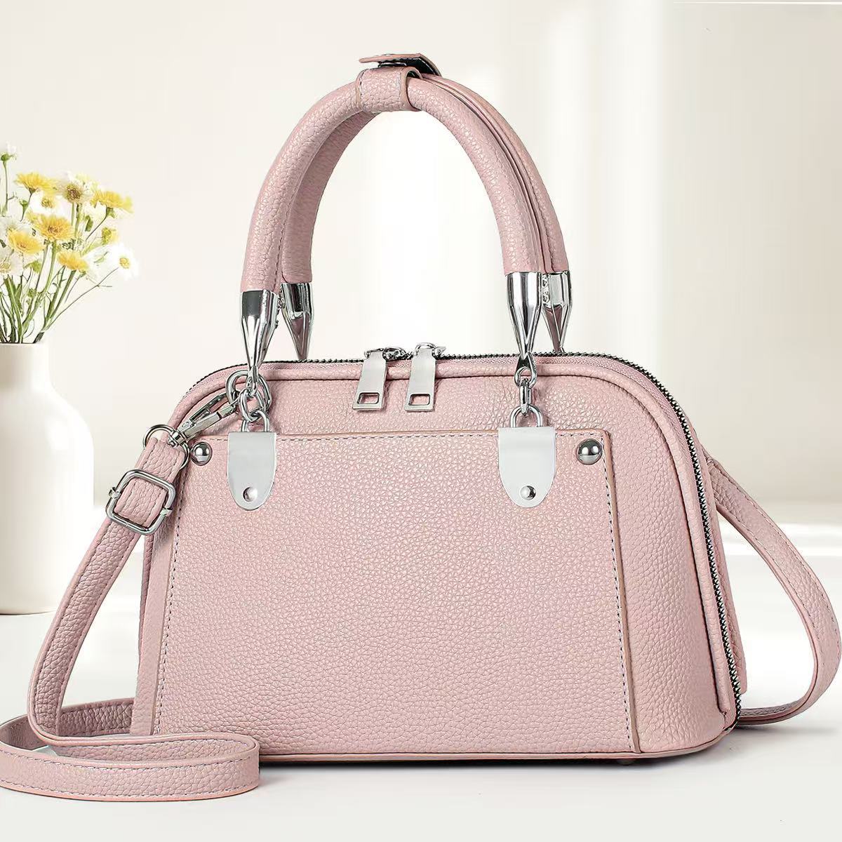 Bolso de lujo ligero para mujer 2025 nuevo bolso a cuadros de un solo hombro bolso de viaje de gran capacidad bolso de mano
