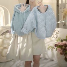 女童秋冬款棉衣三件套2025新款女宝宝棉服外套加厚针织毛衣加绒裤