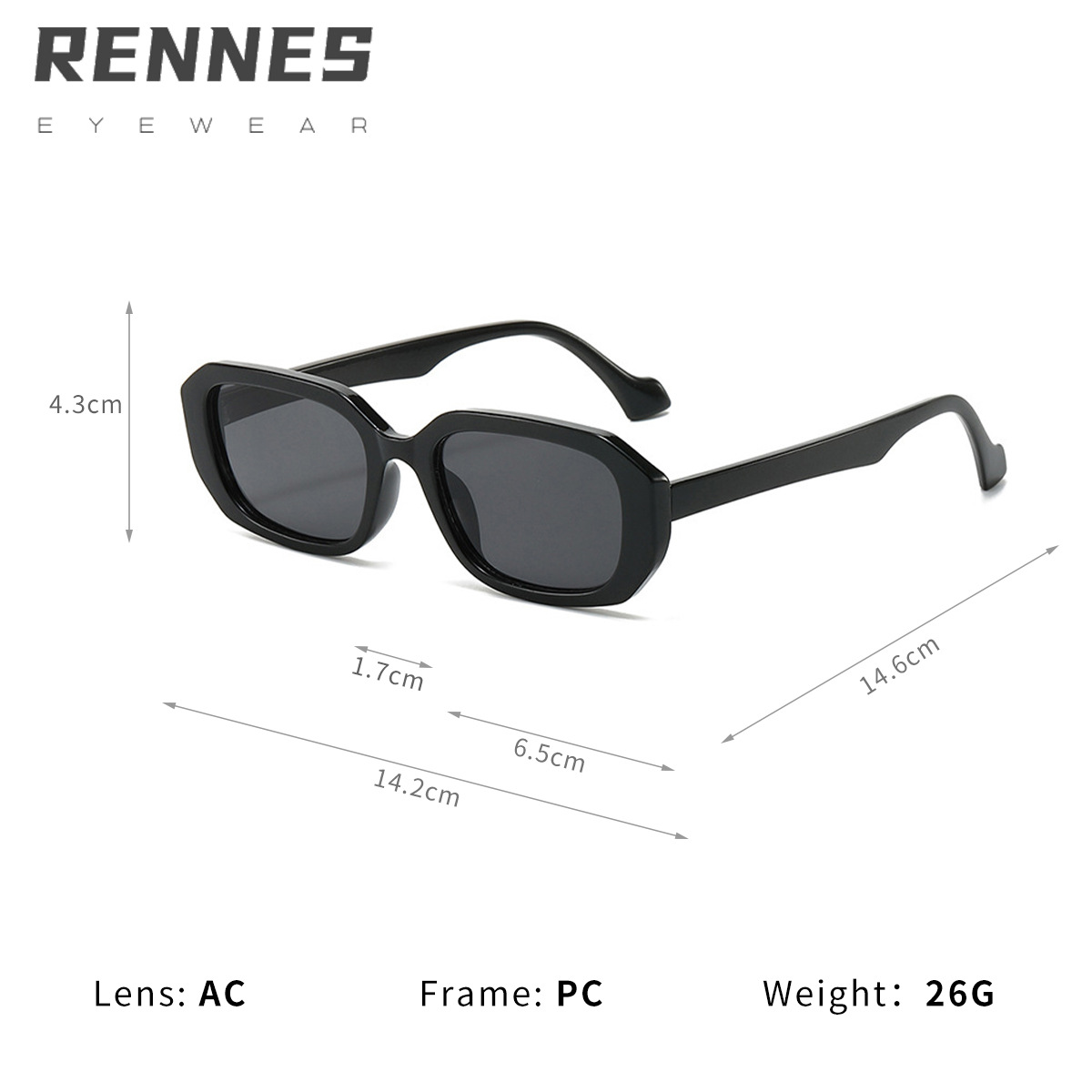 Gafas de sol rectangulares casuales retro de moda europea y americana Gafas de sol para exteriores para hombres y mujeres