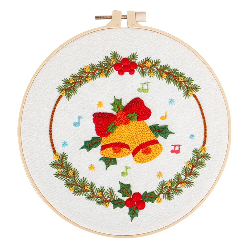 Original DIY bordado hecho a mano material paquete regalo de Navidad muñeco de nieve Garland fábrica de árboles de Navidad para transfronteriza Inglés