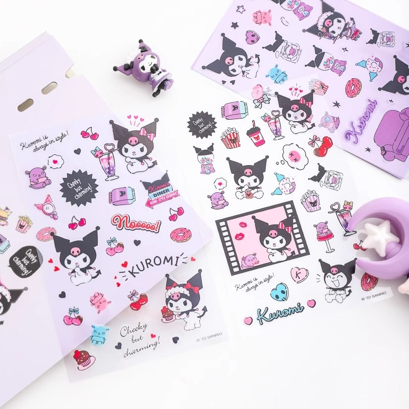 Kolomi pegatinas para niños niñas pegatinas en lindas caricaturas melodias material pet cuentas