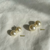 Brand earrings from pearl, retro bulb, ear clips