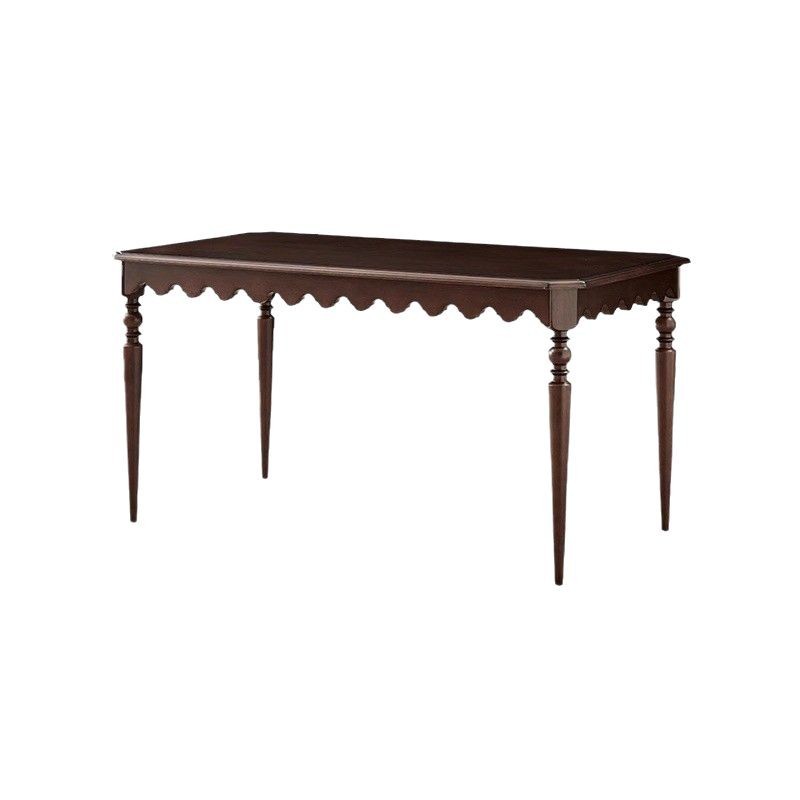 Nuevo estilo retrógrado francés y americano de lujo ligero mesa de comedor doble uso mesa de comedor de madera sólida mesa de comedor silla