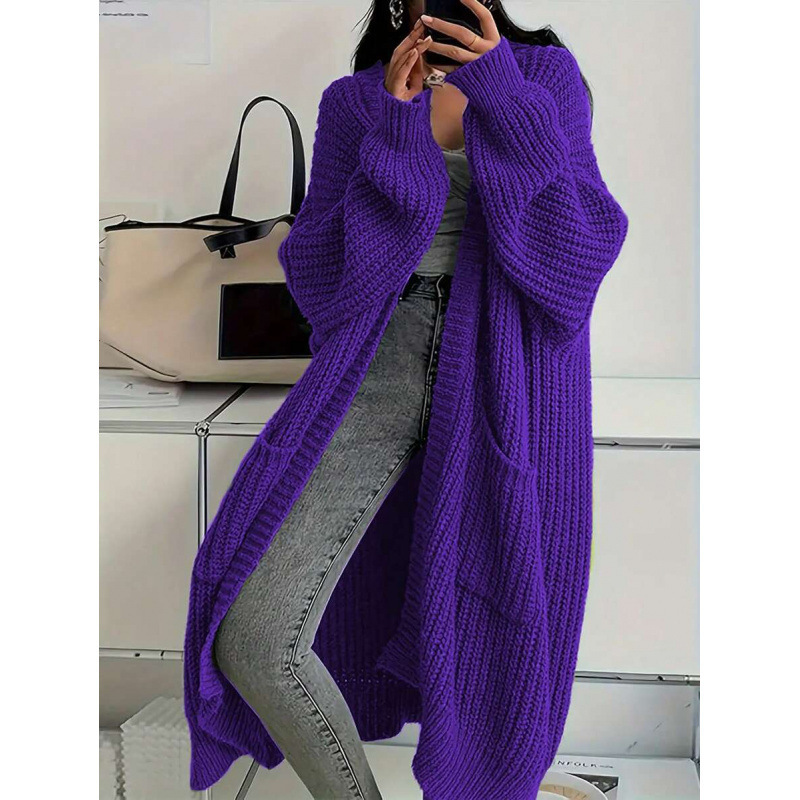 T 71158 Long Cardigan Long Knitted Cardigan Cross-Border Aliexpress Foreign Trade