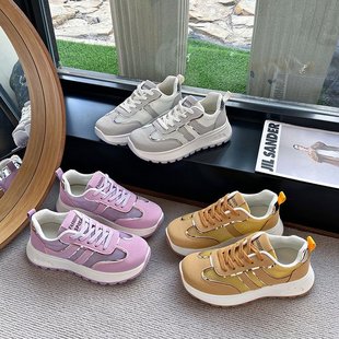 Korean Version of New Dad Shoes for Women 2025 Summer Student Sports Casual Shoes Mesh Breathable Heightening Women's Sports Shoes