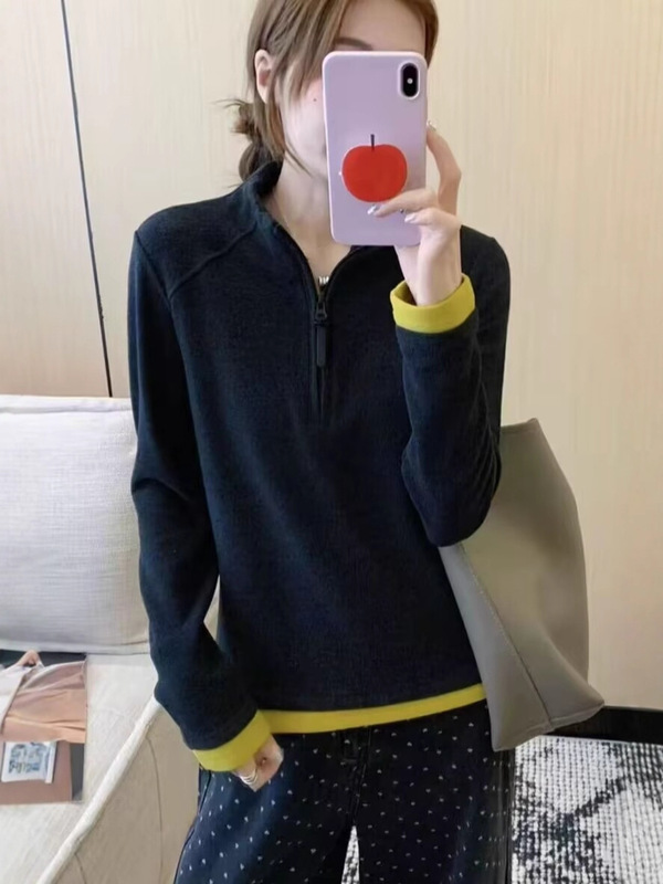 厂家直销内搭神器发热纤维德绒半拉链保暖秋冬季瑜伽服加厚打底衫|undefined