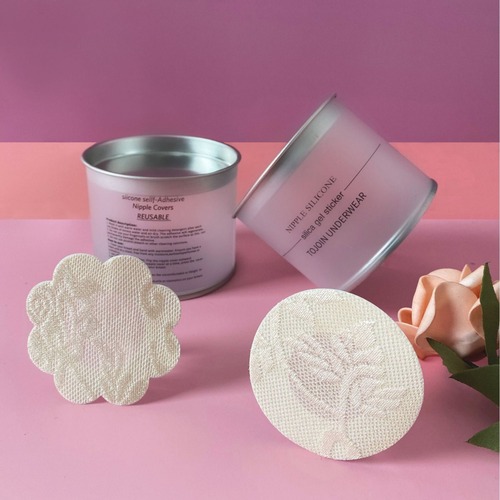 Disposable lace chest stickers, anti-exposure nipple stickers, silicone anti-bulge sexy invisible breast stickers—cross-border supply.