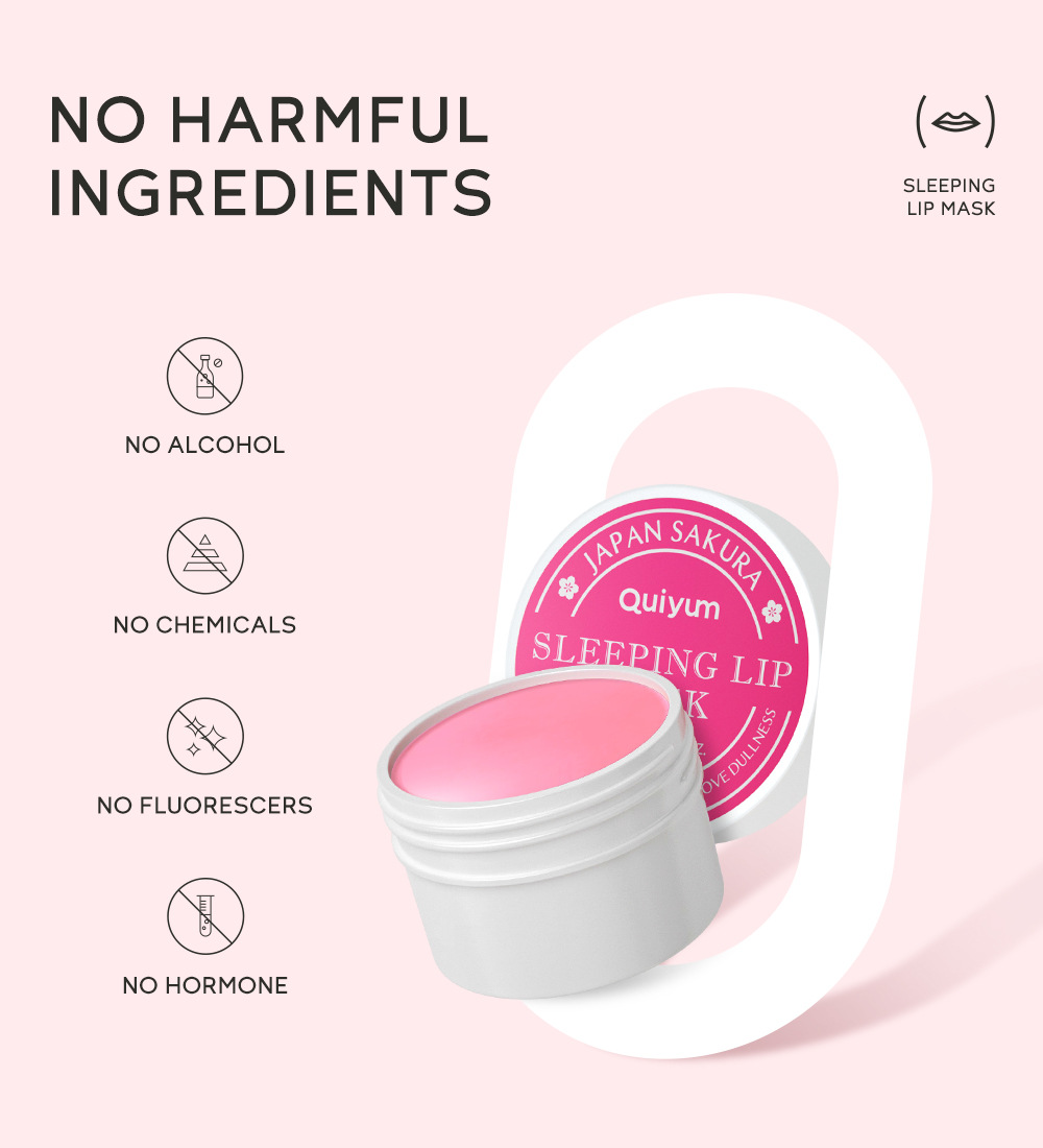 Cross-border QUIYUM Strawberry Sleep Lip Mask 15g Hydrating and moisturizing Lipstick Softening Keratin Moisturizing Factory wholesale undefined