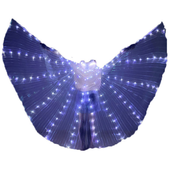 Children LED Luminous Color Wings Belly Dance Golden Wings Performance Fluorescent Props Luminous Butterfly LED Cloak Wholesale