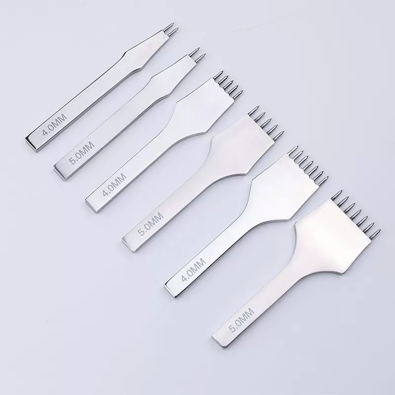 高速钢圆斩皮革打孔工具皮革圆形打孔器菱斩套餐手缝皮革菱斩套装