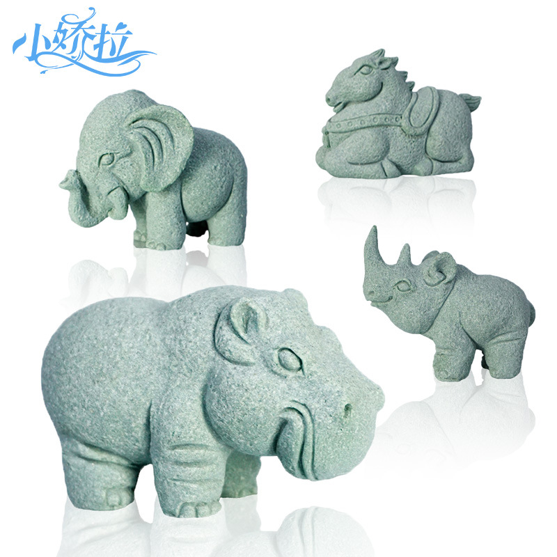 Nuevos productos transfronterizos imitación piedra Tangma elefante rinoceronte hipopótamo pecera decoración paisajismo hogar Zen decoración de entrada Xinzhong