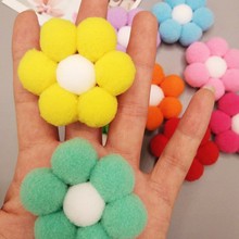 毛球diy绒球小花装饰毛毛球太阳花仿真花毛绒球小花服装辅料鞋花