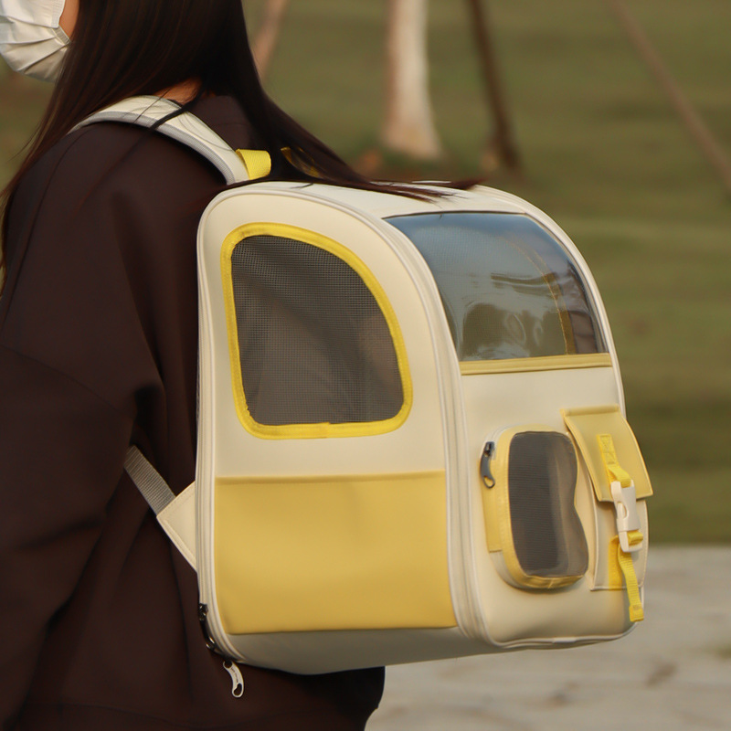Leopai College Style Cat Bag Portable Transparent Cat Bag Travel High Return Rate Pet Cat Bag Exportable 