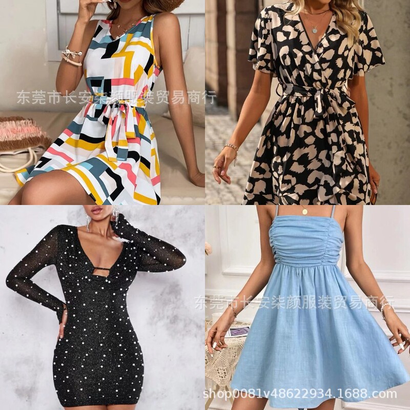 Foreign Trade Shein Dress Women's Miscellaneous Tail Goods Factory Low Price Wholesale Shein Cheap Clothes Dress Exit